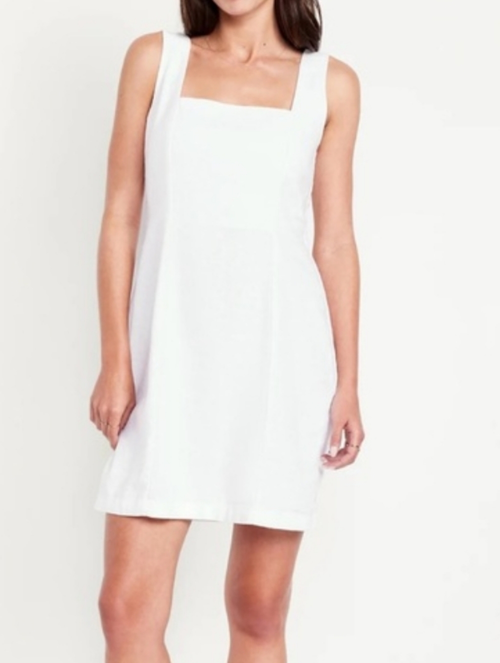 2X • Old Navy • Square-Neck Linen-Blend Mini Dress